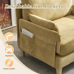 Fauteuil convertible inclinable en chenille avec 3 oreillers