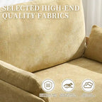 Fauteuil convertible inclinable en chenille avec 3 oreillers