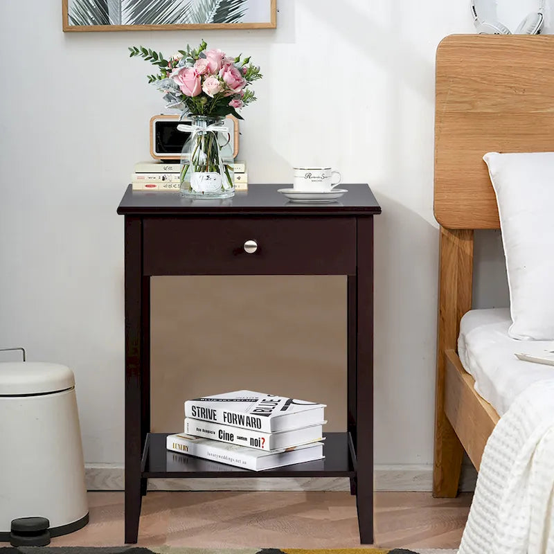 Table de chevet avec tiroir de rangement pour chambre à coucher