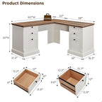 Bureau d'ordinateur de ferme, bureau d'ordinateur en bois avec station de chargement