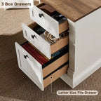 Bureau d'ordinateur de ferme, bureau d'ordinateur en bois avec station de chargement