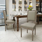 Chaises de salle à manger classiques en tissu (lot de 2)