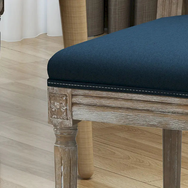 Chaises de salle à manger classiques en tissu (lot de 2)