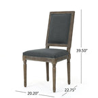 Chaises de salle à manger classiques en tissu (lot de 2)