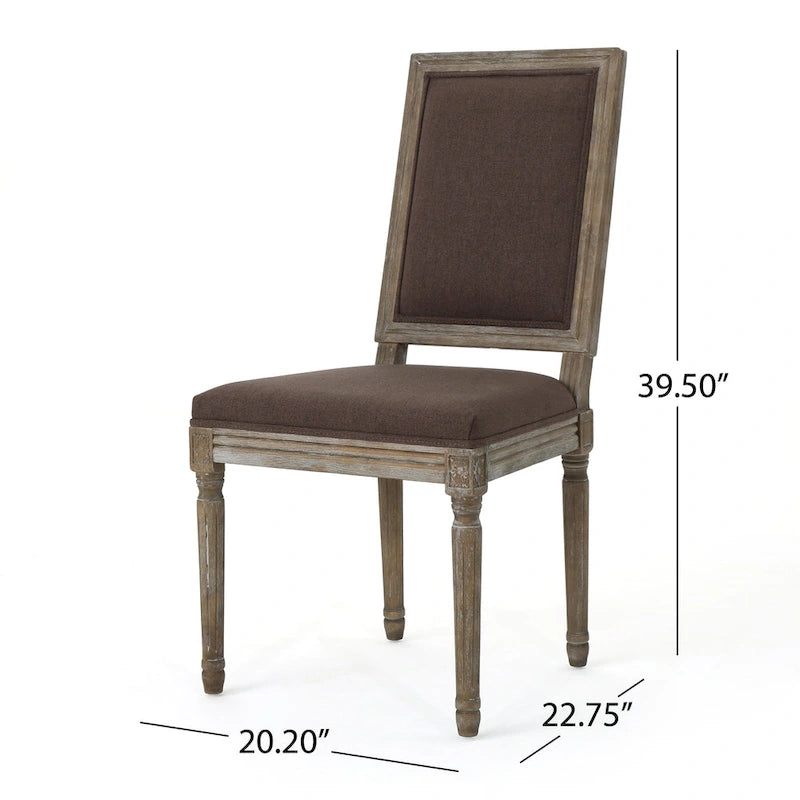 Chaises de salle à manger classiques en tissu (lot de 2)