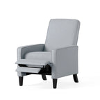 Fauteuil inclinable à dossier rembourré en tissu avec accoudoirs arrondis