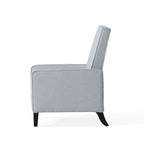 Fauteuil inclinable à dossier rembourré en tissu avec accoudoirs arrondis