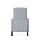 Fauteuil inclinable à dossier rembourré en tissu avec accoudoirs arrondis