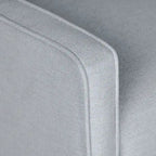 Fauteuil inclinable à dossier rembourré en tissu avec accoudoirs arrondis
