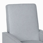 Fauteuil inclinable à dossier rembourré en tissu avec accoudoirs arrondis