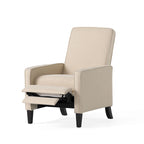 Fauteuil inclinable à dossier rembourré en tissu avec accoudoirs arrondis