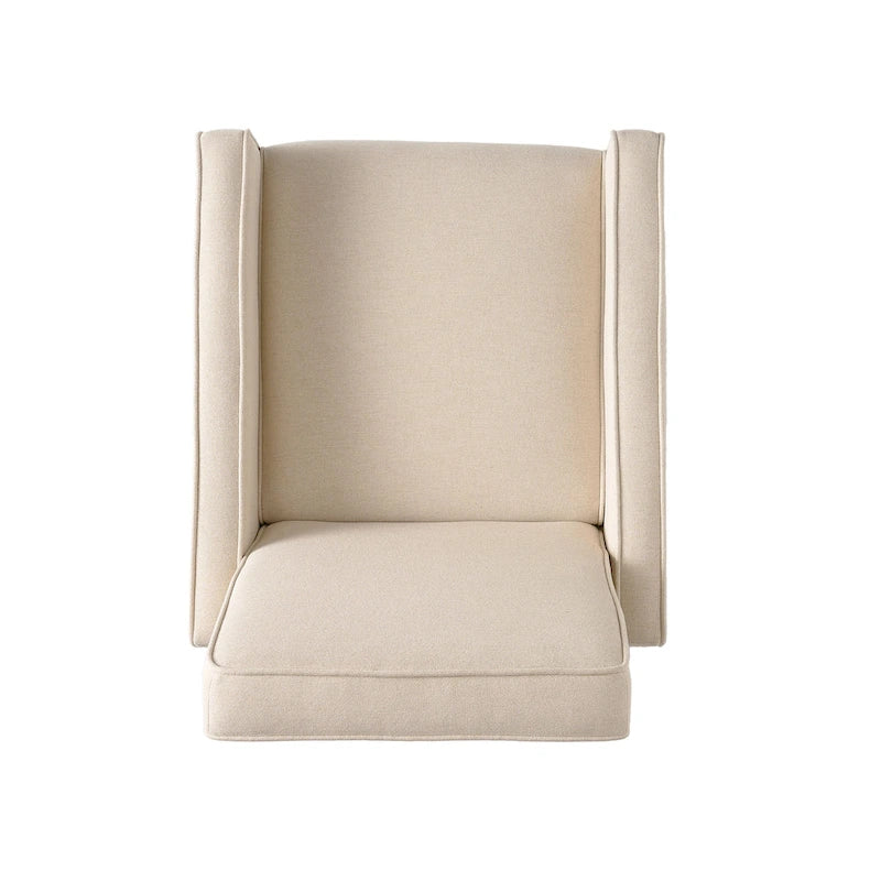 Fauteuil inclinable à dossier rembourré en tissu avec accoudoirs arrondis