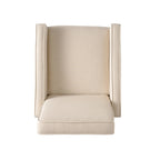 Fauteuil inclinable à dossier rembourré en tissu avec accoudoirs arrondis