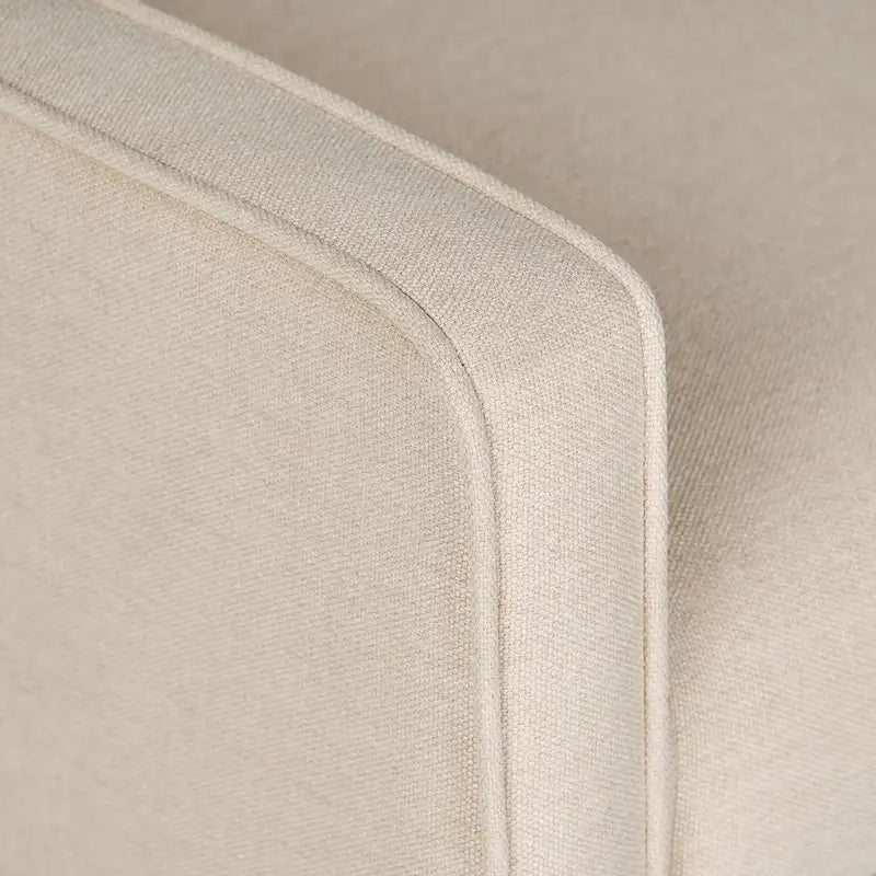 Fauteuil inclinable à dossier rembourré en tissu avec accoudoirs arrondis