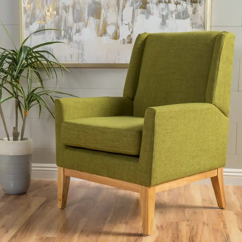 Fauteuil d'appoint rembourré du milieu du siècle - 27,50 L x 28,50 P x 36,50 H