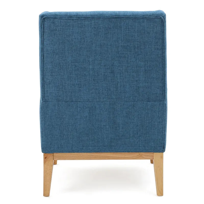 Fauteuil d'appoint rembourré du milieu du siècle - 27,50 L x 28,50 P x 36,50 H