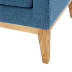 Fauteuil d'appoint rembourré du milieu du siècle - 27,50 L x 28,50 P x 36,50 H