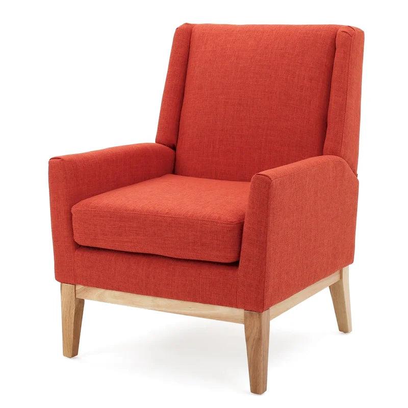 Fauteuil d'appoint rembourré du milieu du siècle - 27,50 L x 28,50 P x 36,50 H