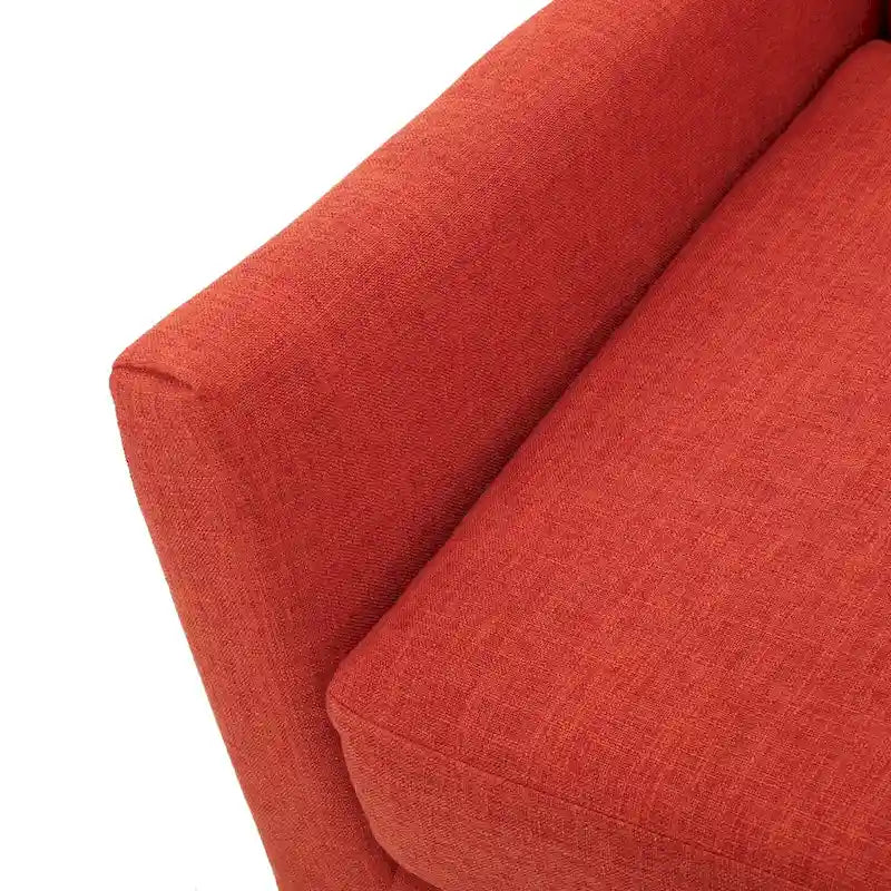 Fauteuil d'appoint rembourré du milieu du siècle - 27,50 L x 28,50 P x 36,50 H