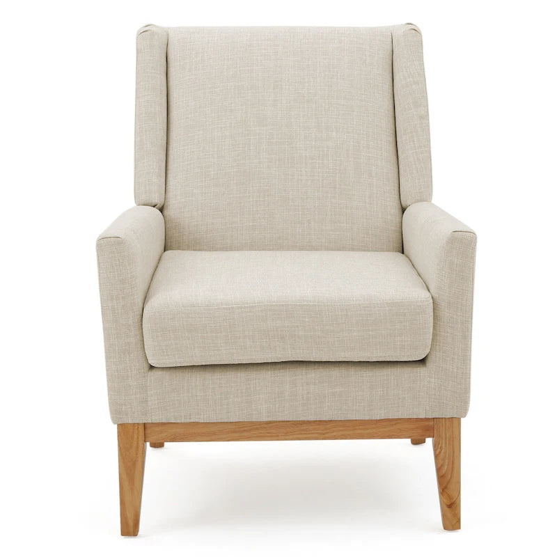 Fauteuil d'appoint rembourré du milieu du siècle - 27,50 L x 28,50 P x 36,50 H