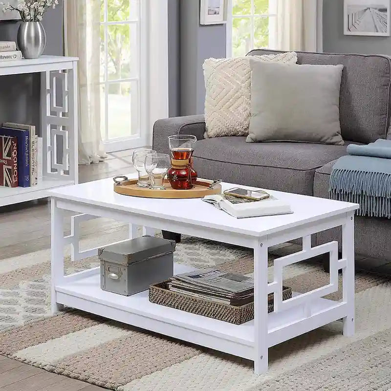 Table basse avec étagères