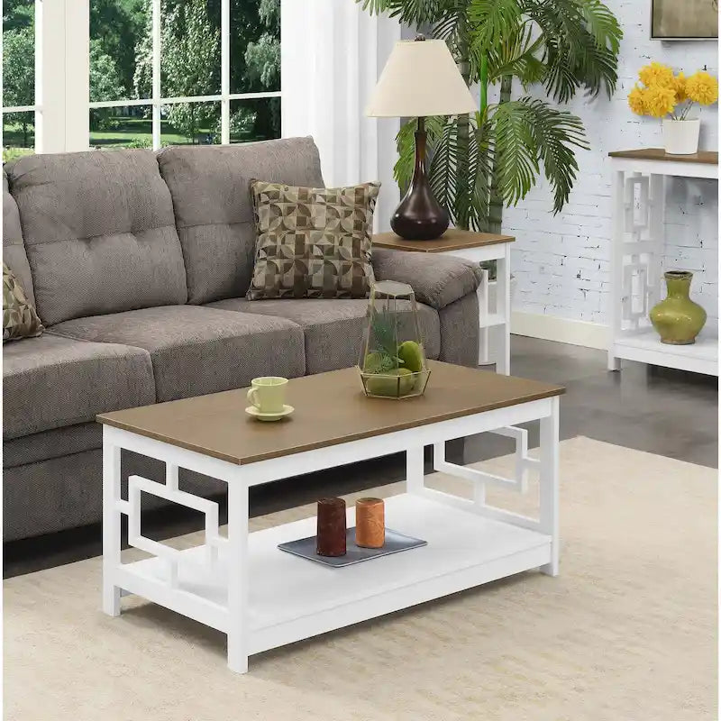 Table basse avec étagères