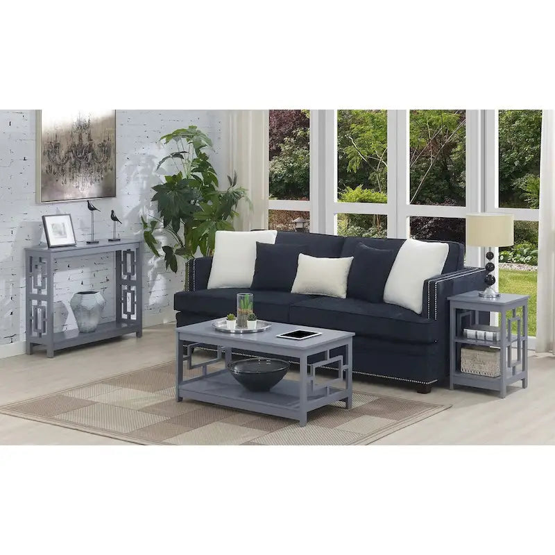 Table basse avec étagères