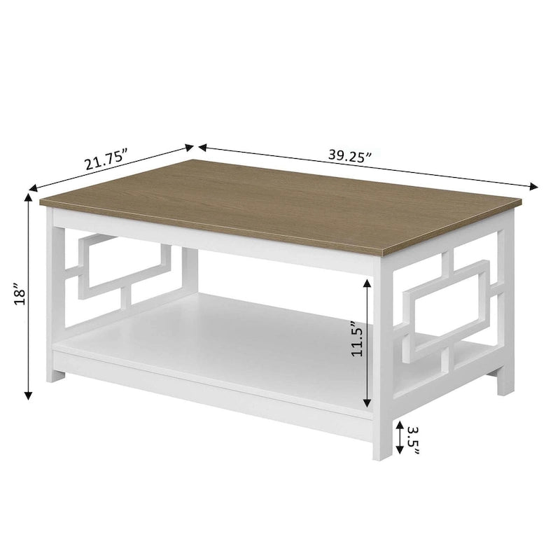 Table basse avec étagères