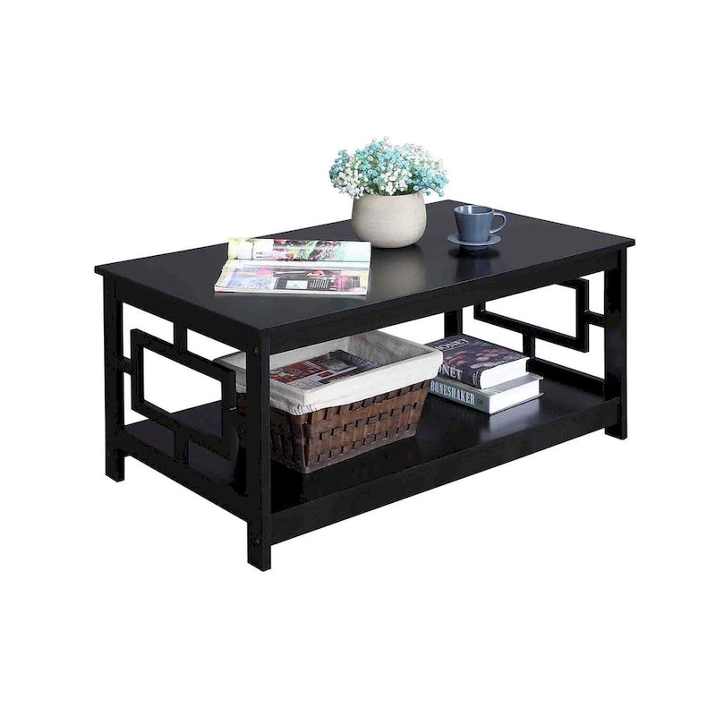 Table basse avec étagères
