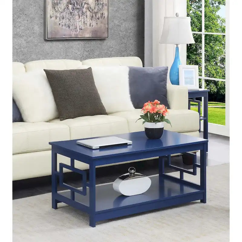 Table basse avec étagères
