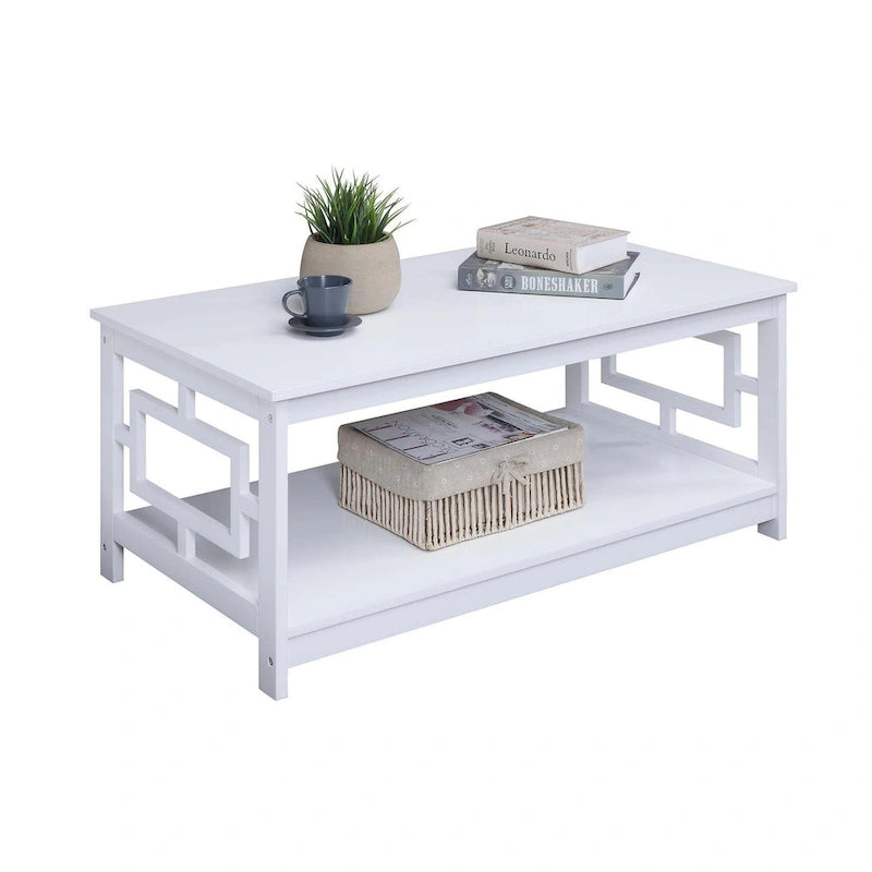 Table basse avec étagères