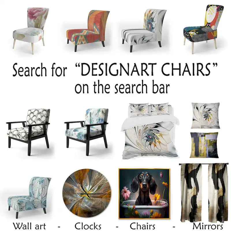 Chaise d'appoint bohème chic rembourrée à motif de carreaux oranges - Fauteuil