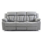 Canapé inclinable droit en similicuir à bras évasés de 85 po de largeur - 37L x 85W x 41H