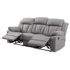 Canapé inclinable droit en similicuir à bras évasés de 85 po de largeur - 37L x 85W x 41H
