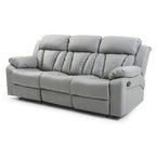 Canapé inclinable droit en similicuir à bras évasés de 85 po de largeur - 37L x 85W x 41H