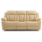 Canapé inclinable droit en similicuir à bras évasés de 85 po de largeur - 37L x 85W x 41H