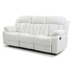 Canapé inclinable droit en similicuir à bras évasés de 85 po de largeur - 37L x 85W x 41H