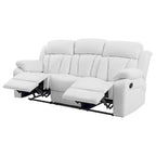 Canapé inclinable droit en similicuir à bras évasés de 85 po de largeur - 37L x 85W x 41H