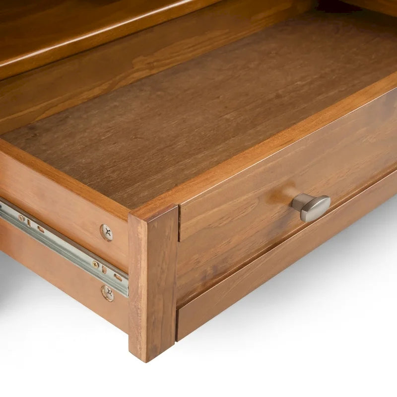 Table basse carrée de style transitionnel en bois massif, 36 pouces de large - 36 x 36 x 18,5