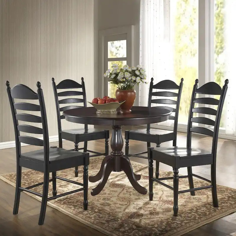 Table à manger ronde à pied central