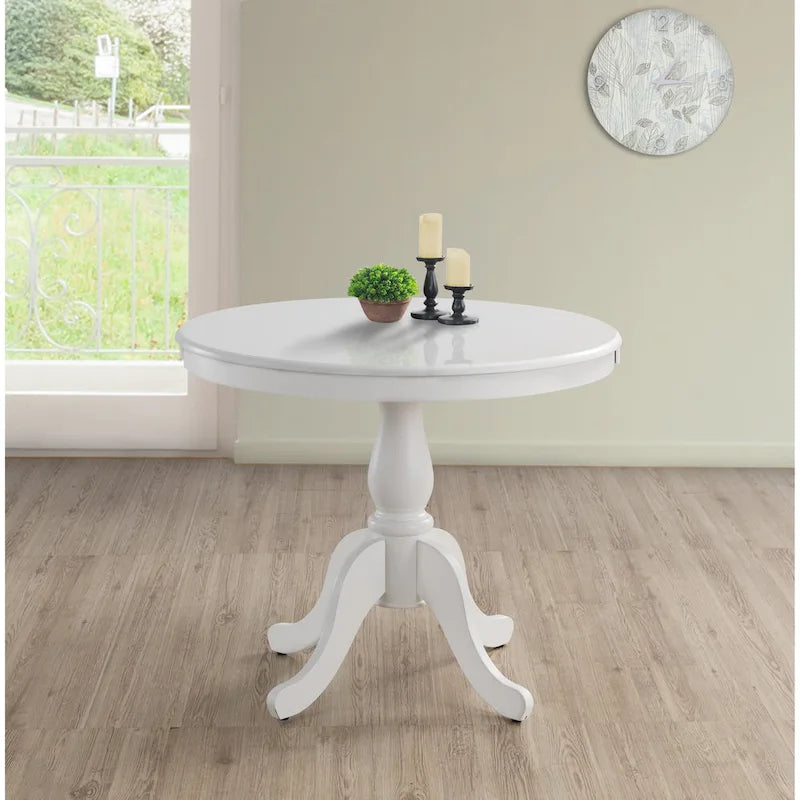 Table à manger ronde à pied central