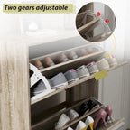 Meuble de rangement pour chaussures avec tiroir basculant et miroir
