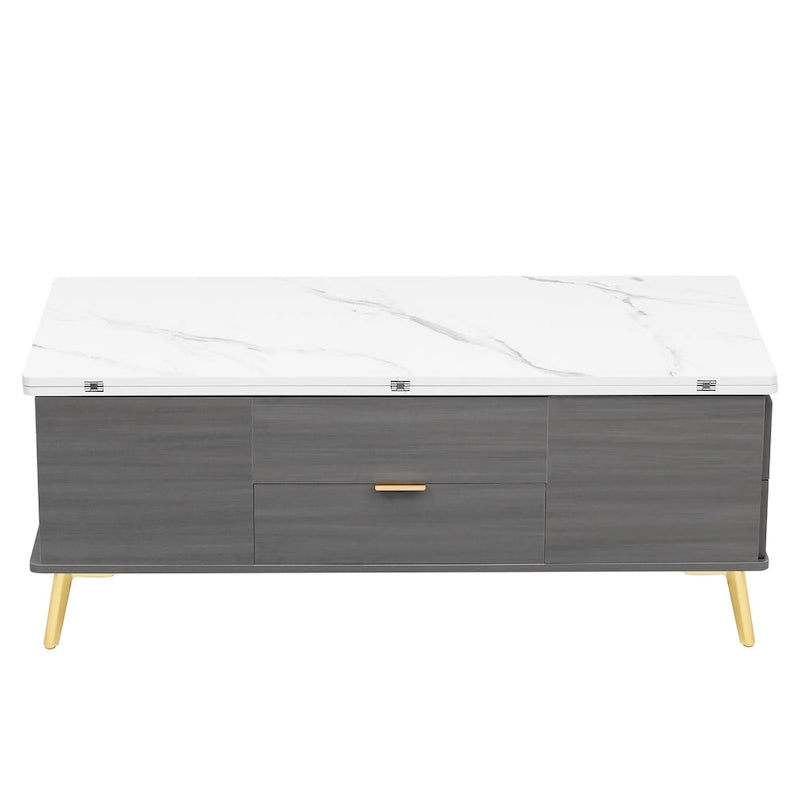 Table basse relevable moderne, multifonctionnelle avec tiroirs