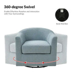Fauteuil de bureau pivotant ergonomique moderne en tissu bouclette