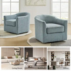 Fauteuil de bureau pivotant ergonomique moderne en tissu bouclette