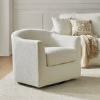 Fauteuil de bureau pivotant ergonomique moderne en tissu bouclette