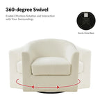 Fauteuil de bureau pivotant ergonomique moderne en tissu bouclette