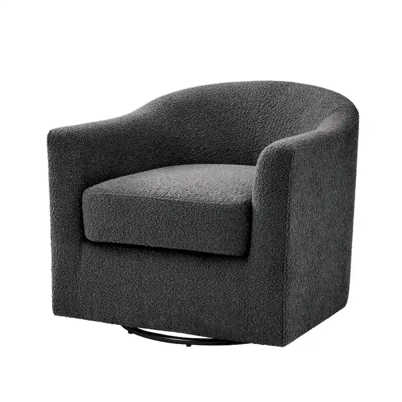 Fauteuil de bureau pivotant ergonomique moderne en tissu bouclette