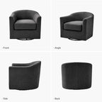 Fauteuil de bureau pivotant ergonomique moderne en tissu bouclette