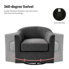 Fauteuil de bureau pivotant ergonomique moderne en tissu bouclette